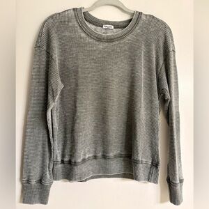 Splendid Green Waffle Knit Top